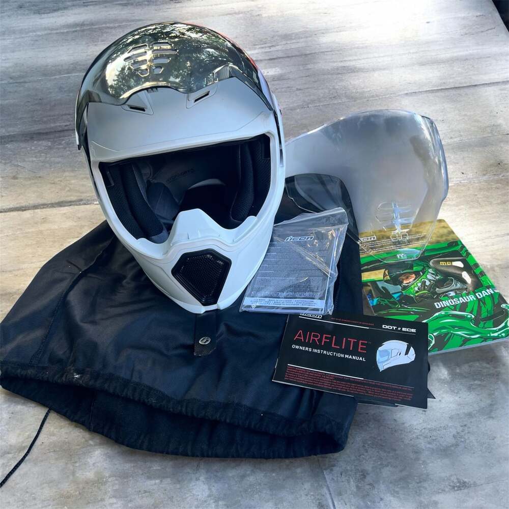 Icon Airflite Peace Keeper Full Face Helmet - White, Size Large
